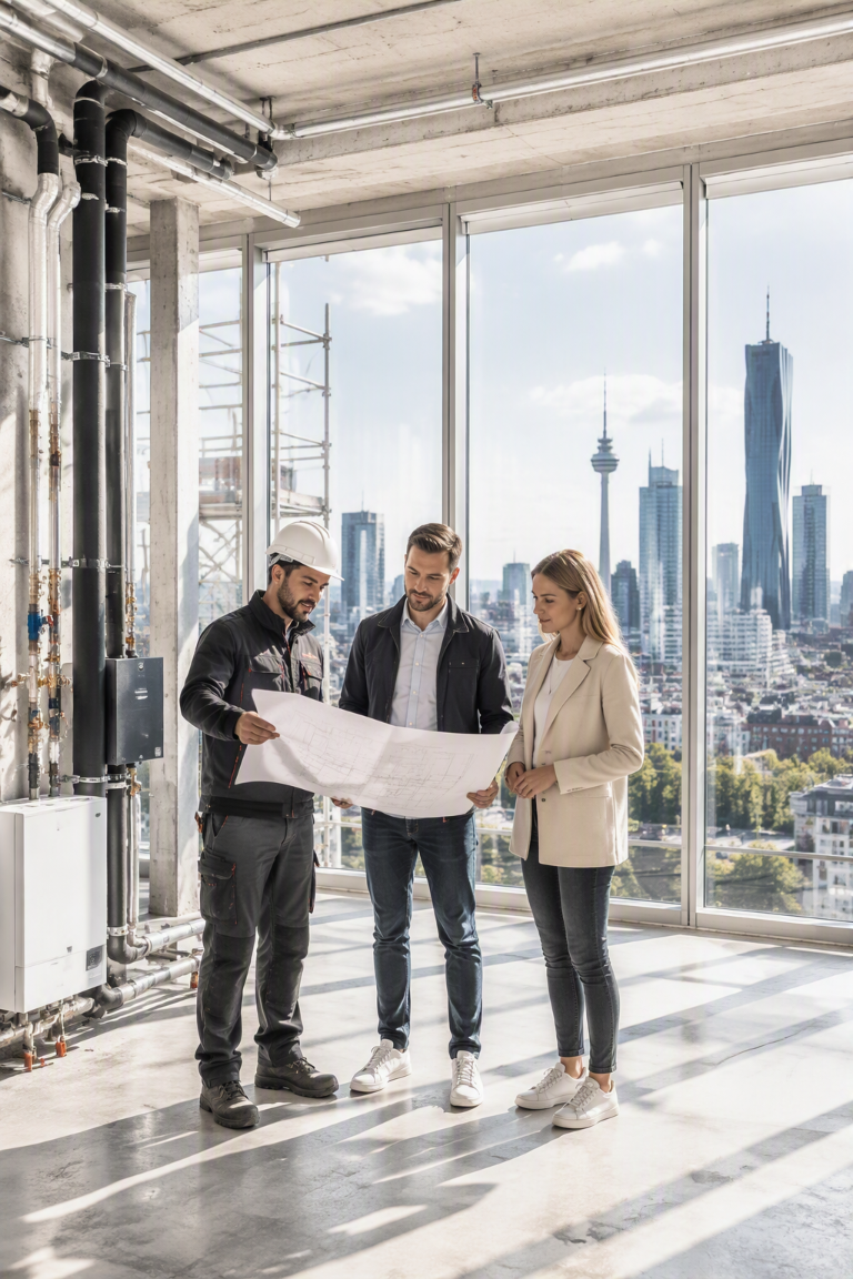 Projektbesprechung für ein Gewerbeobjekt